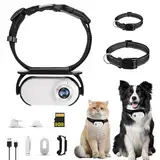 GHWMYD Hundekamera Katzenkamera mit 8G SD Card, Haustier Kamera HD 1080P Kamera für Hunde und Katzen, Verstellbares Halsband für Katzen und Hunde mit Mini Speicher Kamera, Pet Camera Outdoor/Indoor