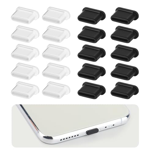 UKOFEW USB C Staubschutz Stöpsel,20 Stück Handy USB C Schutz Staubstecker,USB C Schutzkappe für Smartphone Tablet und Andere mit USB Typ C geräte