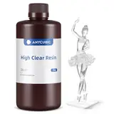 ANYCUBIC Hochtransparentes 3D Drucker Resin, UV 405nm Standard Rapid Photopolymer Resin, Vergilbung Widerstehen, Lang anhaltende Klarheit für den LCD/DLP 3D Printer (High Clear,1000g)