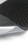 Akustikschaumstoff, Noppenschaumstoff, Selbstklebend Profilplatte, Dämmung 100cm x 50cm x (variant)) (100 x 50 x 2, Anth/ Schwarz)