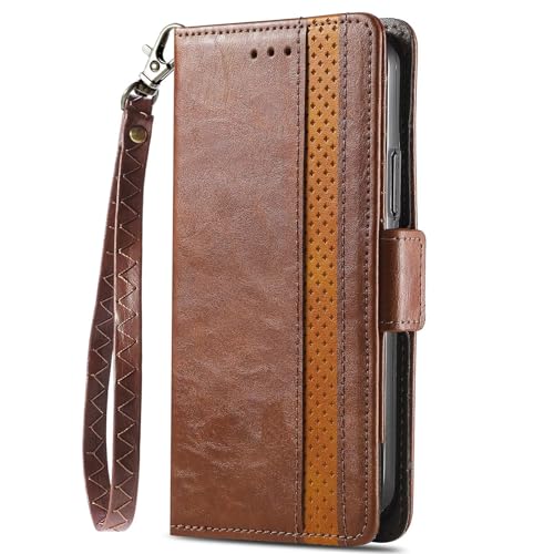 Rnrieyta Miagon PU Leder Flip Handyhülle für Xiaomi 13T Pro/13T,Tasche Cover Brieftasche Etui RFID Schutzhülle Trageschlaufe Klapphülle Magnetische Standfunktion Kartenfächern