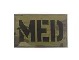 Ohrong Medic Med Tactical Morale Patch IR Reflektierendes Abzeichen Emblem für Erste Hilfe EMS EMT MED mit Klettverschluss (Camo)