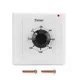 Switian Mechanische Zeitschaltuhr 120 Min. (220V/15A) | Programmierbarer Steckdosentimer mit Wandmontage | Für Ventilator, Warmwasserbereiter, Aquarium, Lampe & Haushaltsgeräte