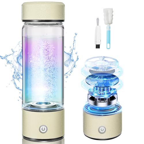 IUHFSIFS 2025 Wasserstoff Wasserflasche【Aktivkohlefilter entfernt 99% Chlorgeruch】【SGS zertifiziert - 10.000+ Zyklen】1680ppb in 3 Minuten, Trägt zur natürlichen Vitalität Bei, für Büro