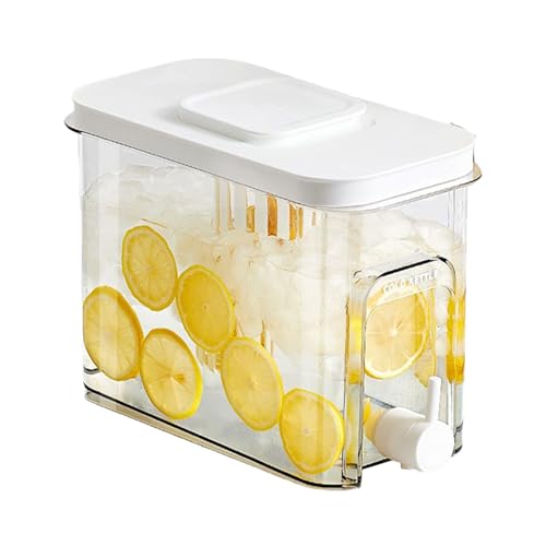 FmtwPhn Getränkspender für Kühlschrank, Kühlschrank Getränkspender | Getränkebehälter mit Spigot - Küchentheke Kühlschrank -Getränkspender Container mit Zapfen für heißes und kaltes Getränk