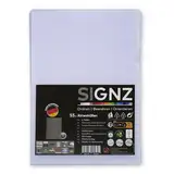 SIGNZ Aktenhüllen (DIN A4, extra starke 120 my), 55 Stück, genarbt, CO2-neutral hergestellt, made in Germany