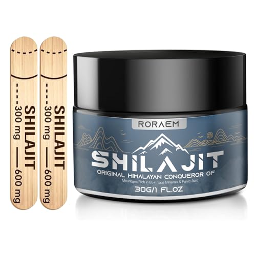 Roraem Mumijo Shilajit Original Himalaya Bio: 30g Shilajit Resin Mehr Als 85 Spurenelemente