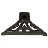 TIKI Gusseisen-Fackelständer - strapazierfähiger, freistehender & witterungsbeständiger Fackelfuß für Terrasse, Garten, Deck & Hinterhof - Passend für Fackelstangen 1,9 cm bis 3,2 cm - 22,9 x 22,9 cm,