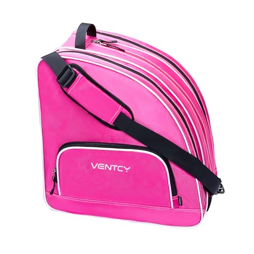 VENTCY Inliner Tasche, Skischuhtasche Kinder, Rollschuhe Tasche, Tasche für Inliner, Eislauf Inliner Tasche Kinder, Rollschuhe Tasche, Skatertasche für Kinder/Erwachsene Rose rot