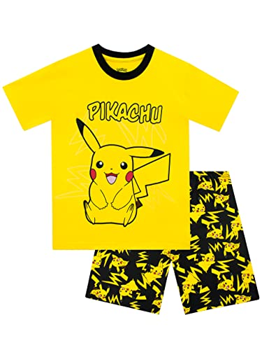 Pokémon Schlafanzug Jungen Pikachu Kurzer Schlafanzug Yellow 134