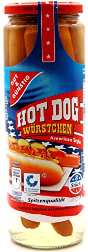 Gut & Günstig Hot Dog Würstchen American Style, 6er Pack (6 x 375g)