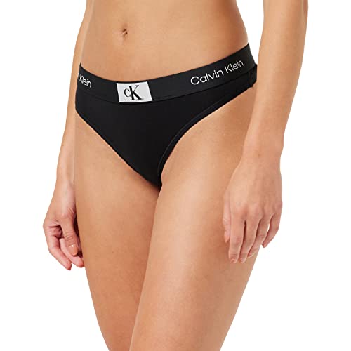 Calvin Klein Damen String Tanga, Schwarz (Black), M