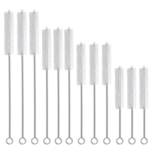 12 Stück Reinigungsbürsten, Flasche Reinigungsbürsten, Nylon Schlauchbürste Set, Flasche Reinigungsbürsten Set, Milchschlauchbürste