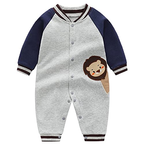 Baby Strampler Spielanzug Jungen Mädchen Schlafanzug Baumwolle Overalls Baby-Nachtwäsche, 9-12 Monate