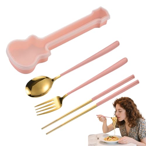 Küchengerichte - Edelstahl -abdeckungsspiel - Tragbares Äußeres Set Enthält Stöcke, Löffel Und Halter Für Veranstaltungen, Abendessen Und Meetings Utensilien Edelstahlküchenutensilien Spiel Utensilien