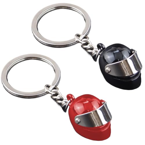 SIVZUMO 2 Stück Motorrad Helm Schlüsselanhänger, schlüsselanhänger motorrad, 3D-Mini Helm-Schlüsselanhänger, motorrad schlüsselanhänger, Sehr eigentlich als Geburtstag, Feriengeschenk