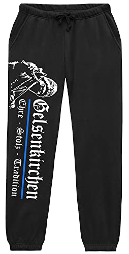Gelsenkirchen Ehre & Stolz Herren Jogginghose | Gelsenkirchen Hose Gelsenkirchen Fanartikel Ultras Sport Gelsenkirchen Geschenk | M1 Schwarz (L)