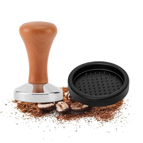 Kaffee Tamper, Espresso Tamper, Kaffeestampfer aus Edelstahl, Tampermatte, Eine Großartige Wahl für Die Zubereitung von Espresso mit Reichem Aroma und Großartigem Geschmack, für Kaffeeliebhaber