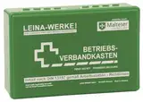 LEINA-WERKE 20001 Betriebsverbandkasten Klein DIN 13157, + Wandhalterung, Grün, -1- Stück