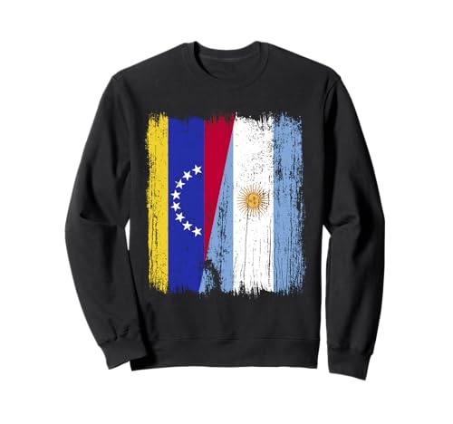 Venezuela Argentinien Halbflagge venezolanische argentinische Wurzeln Sweatshirt
