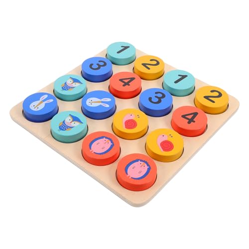 Gogogmee 1 Satz Sudoku-Spiel gedächtnisspiel holzspielzeug kinderspielzeug Logikspiel Lernspielzeug Sudoku-Brettspiel Sudoku-Rätsel Kleinkindspielzeug Ball-Sudoku Holz Arithmetik-Sudoku