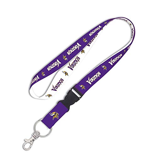 Wincraft NFL Schlüsselband Lanyard Minnesota Vikings Vikings-themed keychain, Unisex, Mehrfarbig Purple and Gold