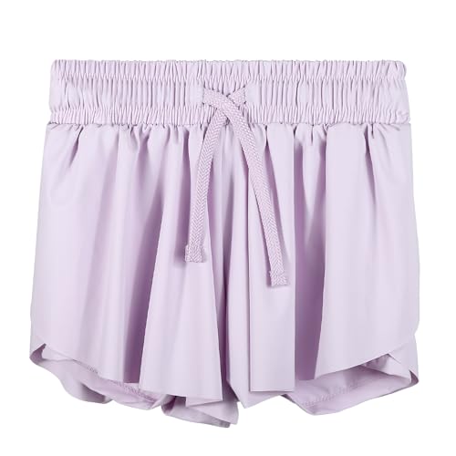 KAKU NANU Flowy Shorts 2-in-1 Röcke und Skorts für Mädchen 5–12 Jahre,6 Farben elastischer Skort mit Tasche Tennis Gymnastik Schule PE Sport