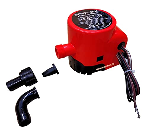 SPX FLOW Johnson Pump ULTIMA BILGE 600 GPH 12V automatische Lenzpumpe mit SCHALTER 38 L/min - Patronen Bilgenpumpe, Bootspumpe, Schiffspumpe, Yachtpumpe