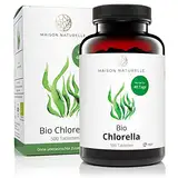 MAISON NATURELLE® | Bio Chlorella Presslinge (500 Stück) - 100% reine Algen Tabletten ohne Zusätze - Hochdosiert mit 4.800mg Chlorella je Tagesdosis - 100% Vegan