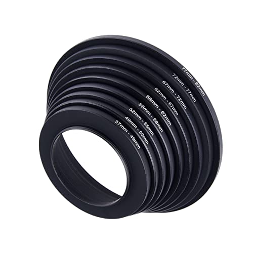 CAMKIX Lens Filter Adapter Rings - Place Large Lens Filters on a Smaller Diameter Lens - Sizes: 37-49, 49-52, 52-55, 55-58, 58-62, 62-67, 67-72, 72-77, 77-82 mm