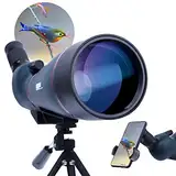 Aktualisiert 25-75x100 mm Spektiv,mit Stativ Telefon Adapter und Tragetasche - BAK4- und FMC -Objektiv HD Zoom Spektiv Smartphone für Zielschießen, Jagd, Vogelbeobachtung, Wildtierlandschaft