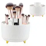 TUZHE Make Up Kosmetik Organizer 360° Drehbar Beauty Organizer Schmink Aufbewahrung Kosmetikbox für Mascara Lippenstift Nagellack Aufbewahrungsbox für Dresser Badezimmer Schlafzimmer (weiß)