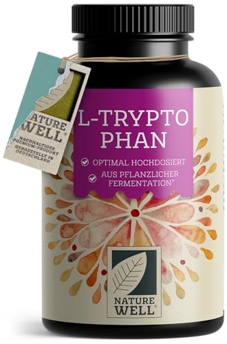 L-Tryptophan hochdosiert - 300x L-Tryptophan Kapseln - 500mg L-Tryptophan je Kapsel - 10 Monate Reichweite - veganes L-Tryptophan aus Fermentation - laborgeprüft, ohne unerwünschte Zusätze, vegan