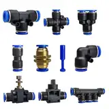 Pneumatische Fitting Rohrverbinder Schlauch Air Quick Fittings Wasser Push In Schlauchkupplung 4mm 6mm 8mm 10mm 12mm 14mm PU PY PK 1St(PV)