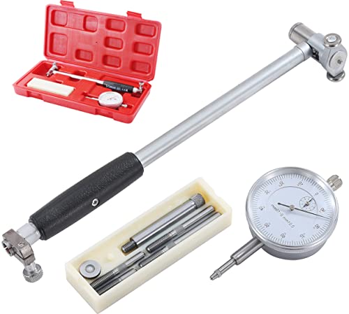 KATSU Innendurchmesser Messuhr Set, 50-160mm Metrisch 0,01mm Präzisions Bohrungslehre Messuhr Zylinder Internen Fräsen Dial Bore Gauge Industrie Messwerkzeug 401115