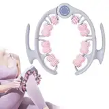 LORESJOY Muskeltherapie-Massagestab,360°-Abdeckung Anti Cellulite Massage Massagegerät Massageroller Roller, Faszienrolle Mit Griff, Griffe ultraportabel Massagegerät