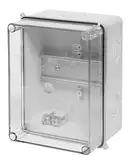 ELEKTROPLAST Aufputz-Schalkasten IP55 Verteilerkasten 158 x 118 x 97 cm, transparentes Gehäuse TH35