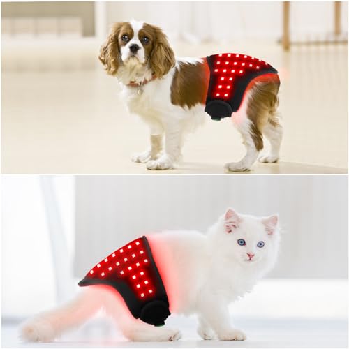 LED-Infrarot-Licht, für Hunde und Katzen, Schmerzlinderung, Rotlichttherapie, Wickelgürtel für Hunde und Katzen, 660 nm, 850 nm