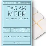 Interluxe Duftmelt Wachsmelt Tag am Meer angenehm duftend Waxmelt 100% pflanzlich Duftwachswürfel für Duftlampe Wachs mit Duftöl Indoor Melts Duftwachs für Aromalampe