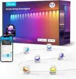 Govee Smart RGBIC Wandleuchte Innen, Led Wandleuchte Kompatibel mit Alexa, WiFi Wandlampe für Party, Musik Sync, Wandleuchte Dimmbar Innenbeleuchtung für Wohnzimmer, Weiß, 3M