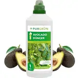 Purgrün® Bio-Avocado-Dünger | Organische Rezeptur | Premium-Flüssigdünger | NPK 4+1+7 | Mit Algenextrakt & Vinasse | Extra Kalium für prächtige Avocados | Ohne tierische Inhaltsstoffe | 1 Liter