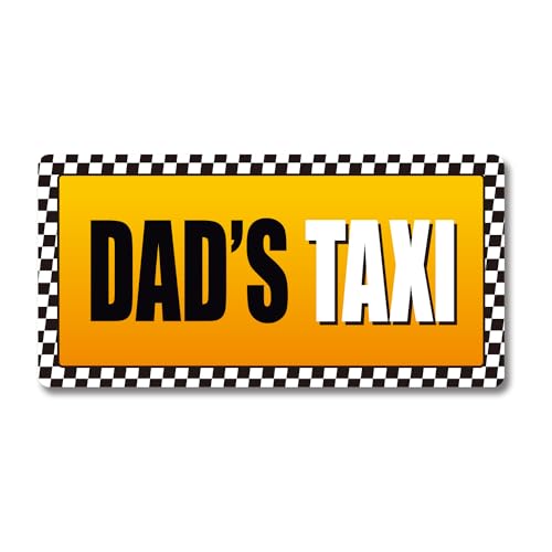 WZCNDIDI Dad's Taxi-Magnet-Aufkleber, 12,7 x 20,3 cm, Auto-Magnet für Auto, LKW, SUV, jede magnetische Oberfläche, bietet Transportdienst, Taxi-Schilder,