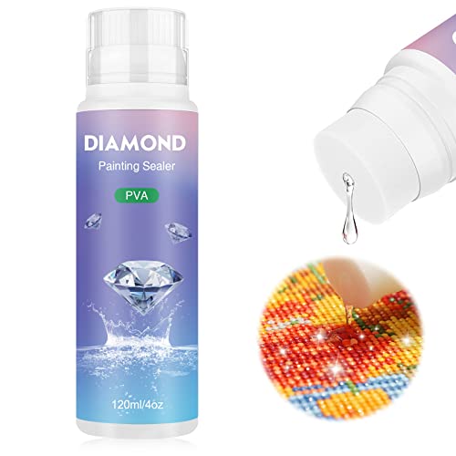 NAIMOER Diamond Painting Versiegelung, Diamond Painting Zubehör für glitzernde Bilder & Versiegelung von Diamanten, Versiegelung für 5D Diamond Painting und Puzzle (120 ml)