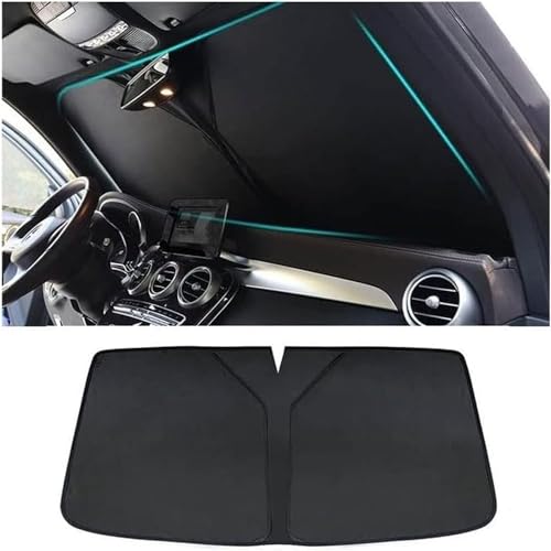 Auto Sonnenschutz Frontscheibe FüR Honda ZR-V 2022 2023, Car Umbrella Sun Shade Cover UV-Schutz Hitzebeständig,A/Black