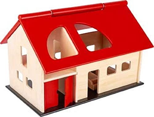 small foot Großer Bauernhof, aus Holz, mit aufklappbarem Dach und Schwingtoren, ab 3 Jahren, 8502