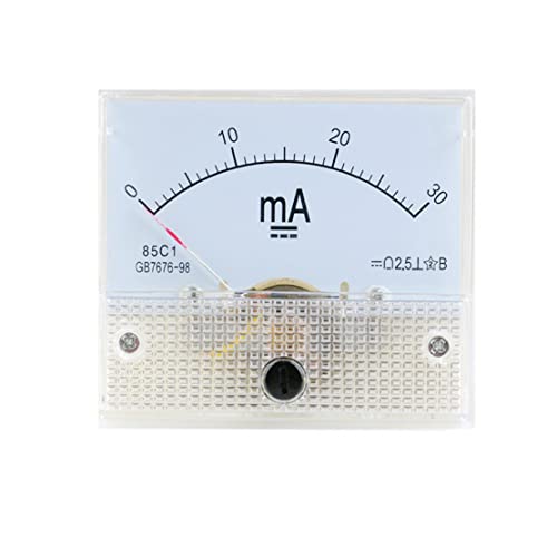 JZK Amperemeter, 30 mA, Analog-Stromzähler, Gleichstrom 0–30 mA, 85C1 Gleichstrom-Zeiger-Amperemeter, Ampere-Tester