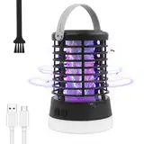 Elektrischer Insektenvernichter für Camping, USB-UV-Insektenvernichter, mit 3 Lichtmodi, bis zu 50 Stunden Betriebsdauer, Violettes Licht Anstelle von Blau Ray