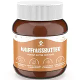 Wuffnussbutter Erdnussbutter für Hunde & Welpen - 100% natürlich mit viel Protein - Hundefutter-Topper für Leckmatten, Spielzeug, Training, Leckerli, Schleckpaste, Belohnung 330g Golden Pets