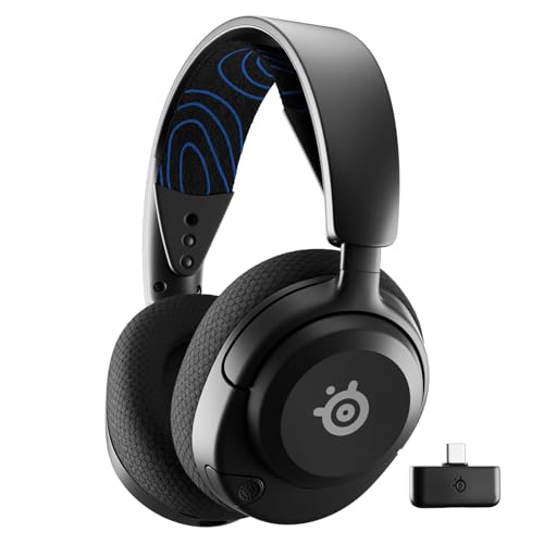 SteelSeries Arctis Nova 5P Wireless PS5 Gaming Headset – Magnetische Neodym-Treiber – 100+ Audio Presets – 60 Std. Akkulaufzeit – 2,4 GHz oder BT – ClearCast Gen2.X Mik – Für PS4/5, PC, Switch, Handy