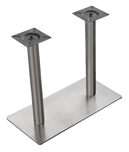EDELSTAHL Doppel Tischfuß 80x40cmm Tischbein Untergestell Bistrotisch Tisch